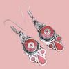 Tibetan Turquoise Lapis Lazuli Nepali Earrings Handmade Jewelry Coral Tribal