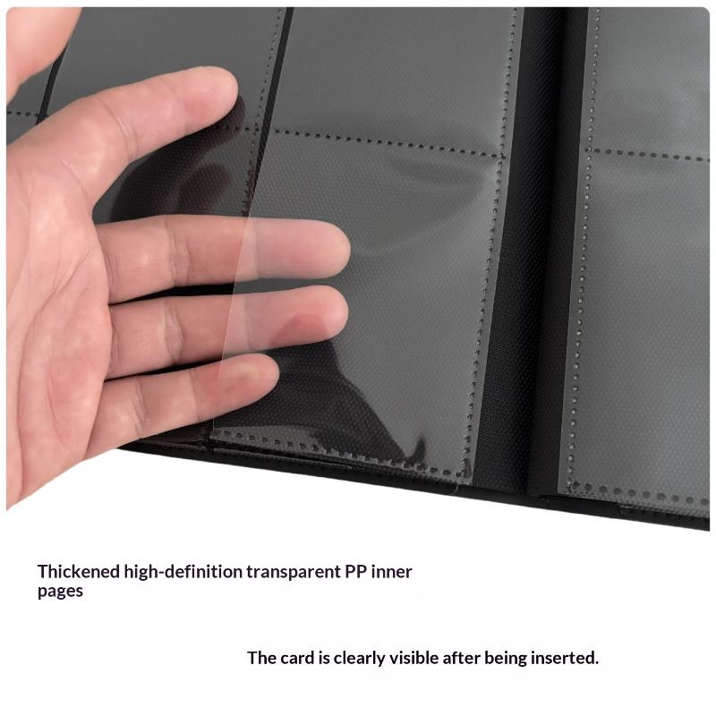 Portable Card Storage Album 4 Slot Belt-Bound Binder Holds 160 Trading Cards for Home Travel Use