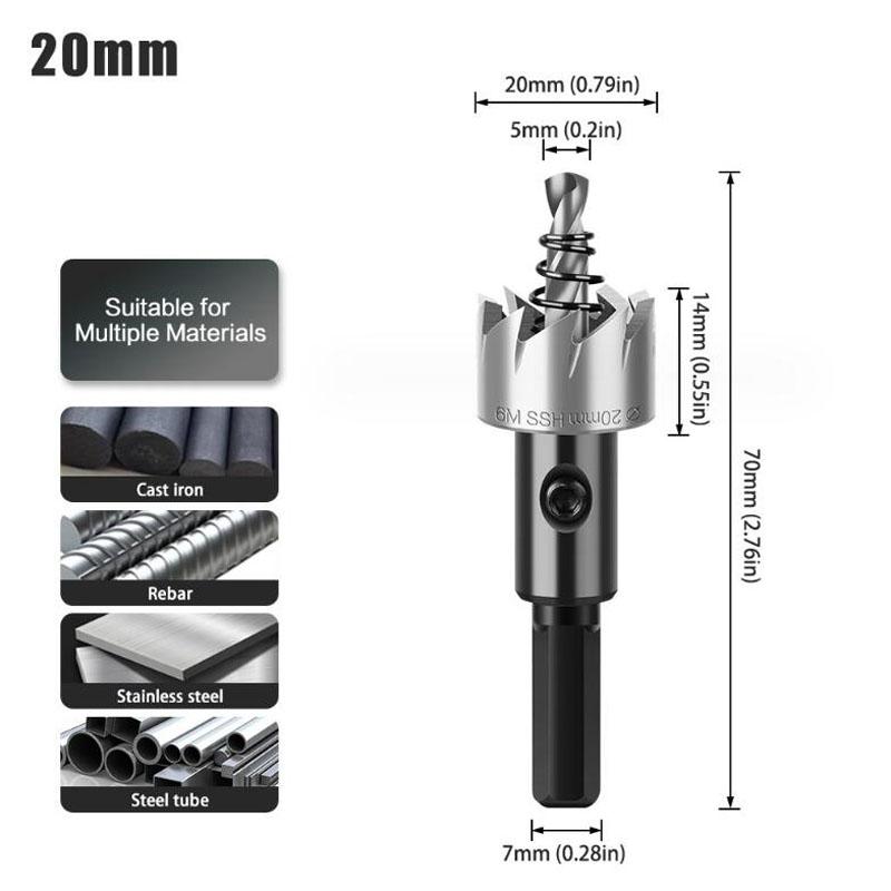 Сверло из быстрорежущей стали, кольцевая пила, биметаллический резак для алюминия, железа, нержавеющей стали, DIY резак по дереву, комплект кольцевой пилы из быстрорежущей стали