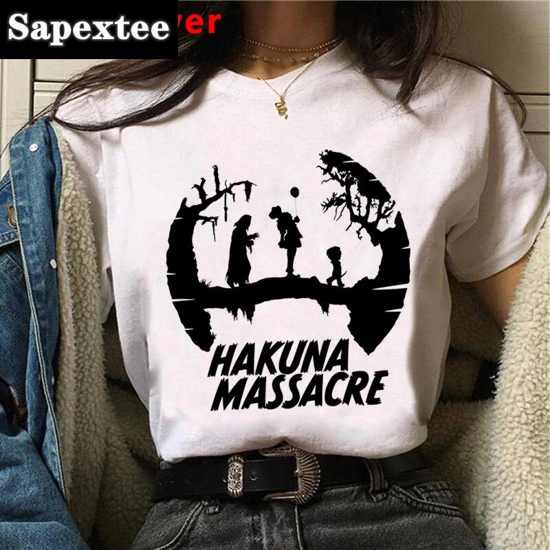 Чаки Harajuku забавная футболка с героями мультфильмов ужасов женская футболка Harajuku Ullzang с графическим рисунком винтажная футболка унисекс с аниме модные футболки FeUnisex