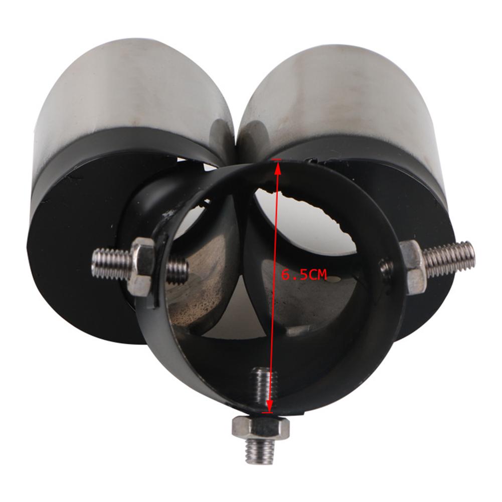 Насадка на глушитель из нержавеющей стали, овальная, задний выхлоп с двумя выходами, насадка на выхлопную трубу, детали для модификации автомобиля