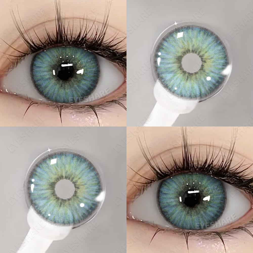 Eyeshare 1 пара контактных линз естественного цвета, милые большие глаза, коричневые, серые, годовые, легко носить