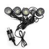 Set of 4 Warm White Pond Lights LED Submersible Fountain Lights IP68 Waterproof Underwater Landscape Spotlights with