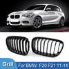 For BMW 1 Series F20 F21 116i 118i Grille Car Front Grill Kidney Grilles Gloss Black Racing Grill 2011-2014 Accessories