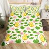 Yellow Duck Duvet Cover Twin Cartoon Ducks Comforter Cover Farmhouse Wild Animal Bedding Set Rustic Country Wildlife Quilt Cover