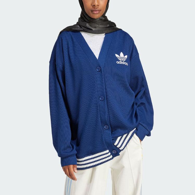 adidas Оригиналы Кардиган Вязаный Женский Темно-синий IR5292