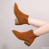 Fashion Women Boots New Spring Autumn Fashionable Versatile Pointed Suede Thick Heel Shoes Elegant Minimalist Women Heeled Ankle Boots