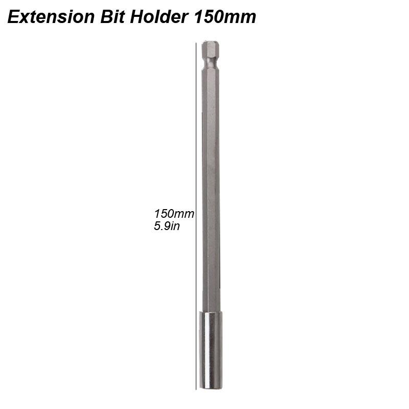 Screwdriver Bit Extension Rod 1/4 Hex Batten Head Quick Change Power Screw Driver Adapter Attachment Long Handle Magnetic Tool