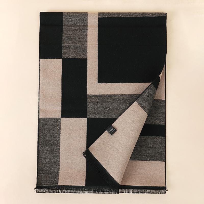 НОВЫЙ Модный Зимний Мужской Хлопковый Шарф Теплый Шейный Платок Пэчворк Полосатые Шарфы Мягкий Длинный Повседневный Мужской Буфанда Пашмина Шаль