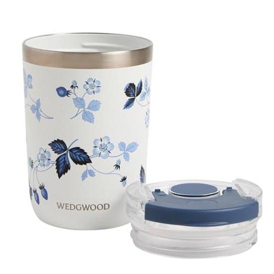 Wedgewood Strawberry Ink Blue Stainless Tumbler Lid 350ml