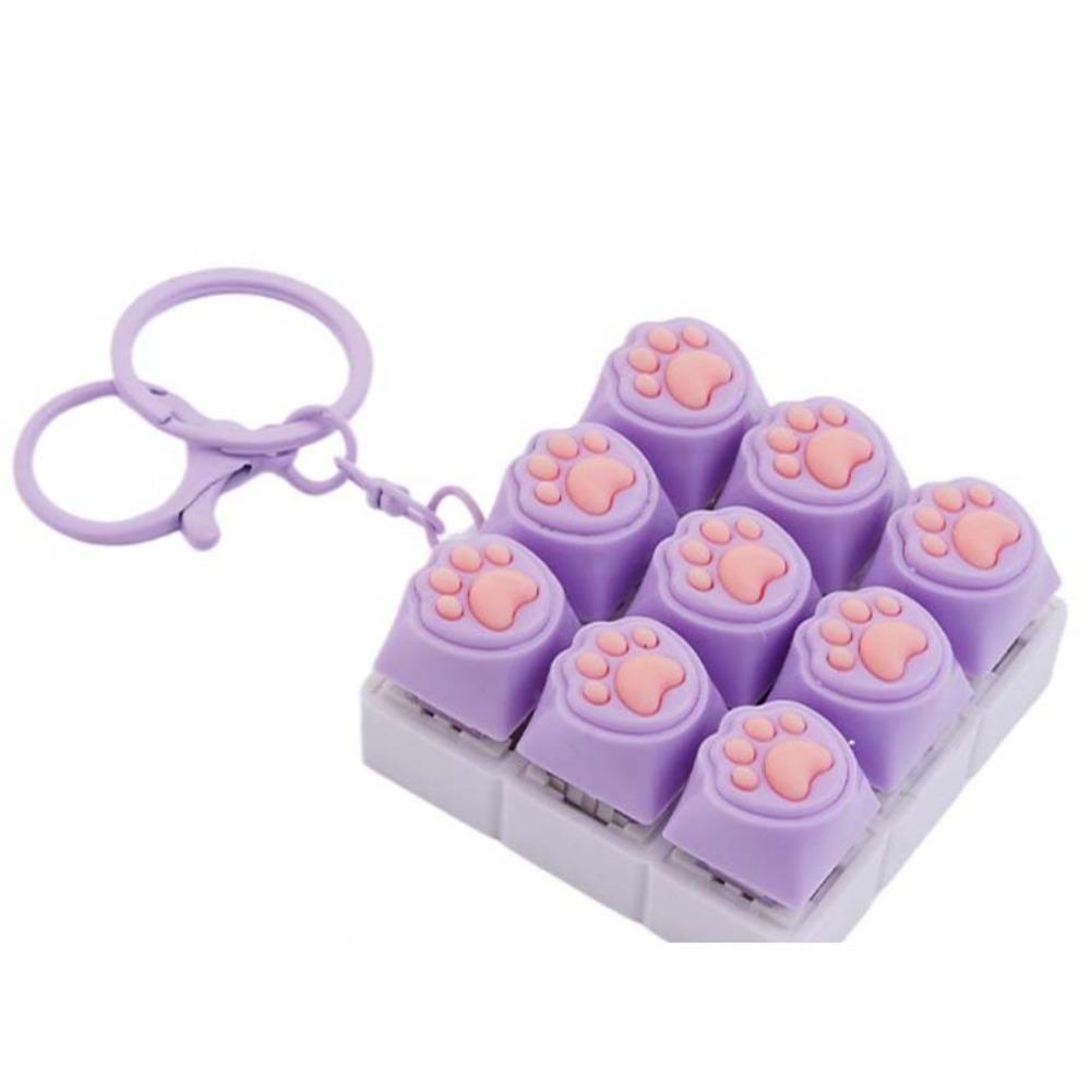 Mechanical Keycaps Cat Paw Keychain 9 Keyboard Stress Relief Pendant  Pass Time