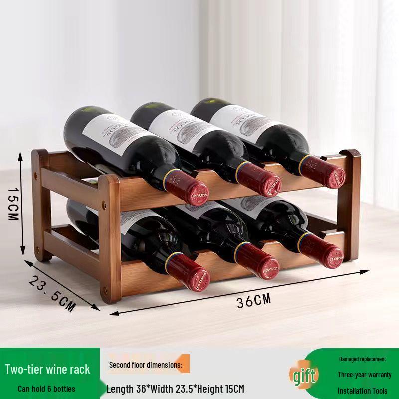 Modern Solid Wood Red Wine Display Rack