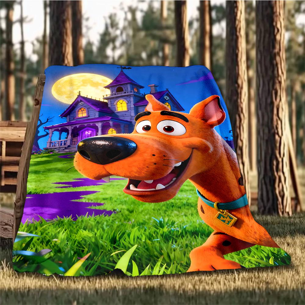 1 шт. Персонализированное фланелевое одеяло Scooby Doo для улицы, Мягкое, легкое, Персонализированное фланелевое одеяло, Цифровая печать,