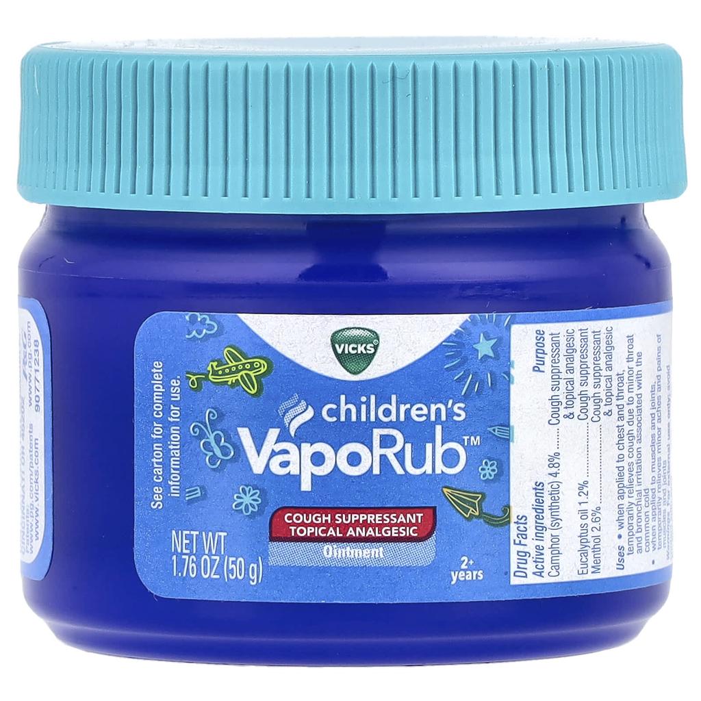 Vaporub™ for Children, Ointment, Cough Suppressant, Ages 2+, 50G (1.76Oz)