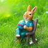 Пасхальный кролик скульптуры обнимающие морковь/фигурки яиц настольные декоративные милые фигурки кроликов креативные фигурки кроликов для домашнего декора