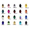 Rhinestones Horse Eye Shape Sew On 7x15mm DIY Silvery Claw 20pcs/lot Multicolor Accessories