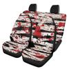 Cat Halloween Dress Up Printed Car Seat Cover Pattern Seat Protective Cover Non-Slip 3-Piece Set