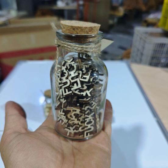 Bad Mood Gift Bottle Pieces Vent Wooden Fucks Letter Gift Jar Funny Office Colleague Friend