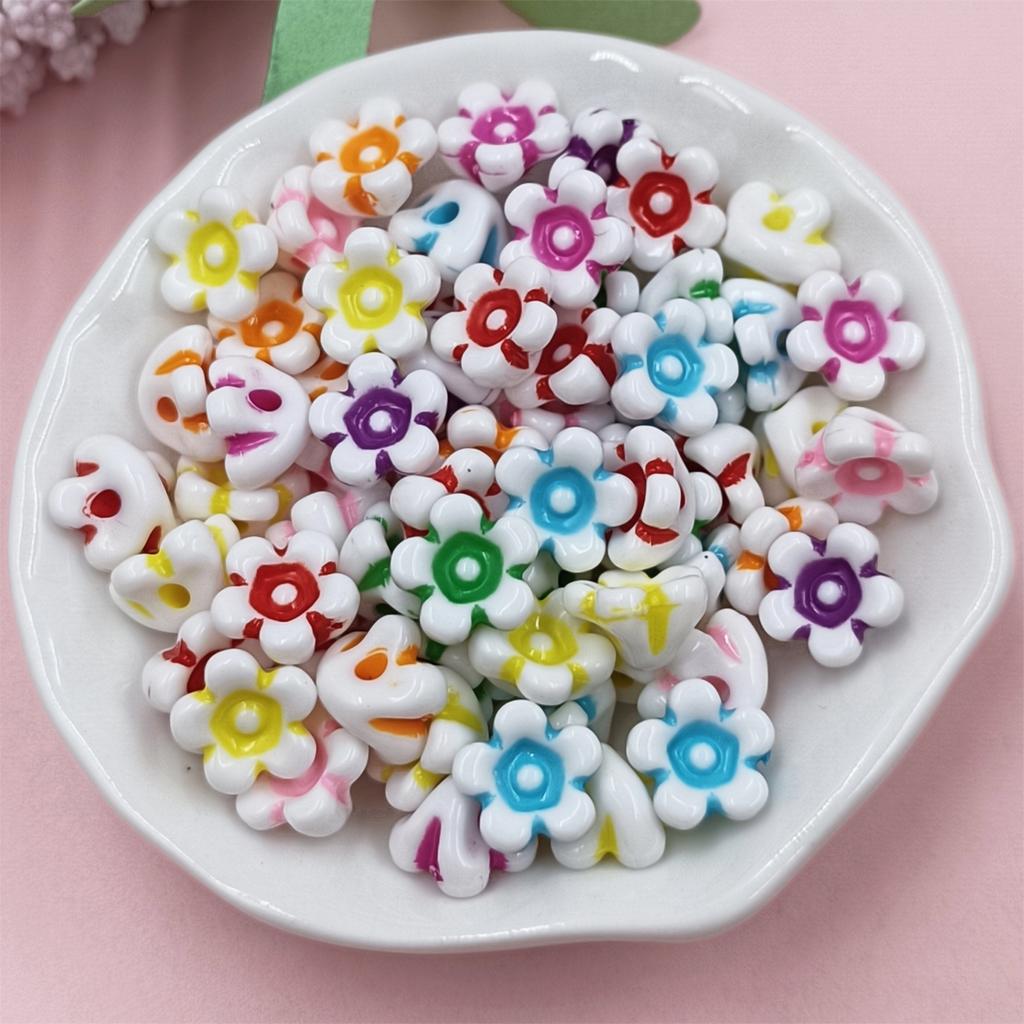 Ювелирные изделия своими руками 100 шт. бабочка шар ручной работы буква цветок бисер акриловый материал ожерелье браслет аксессуары