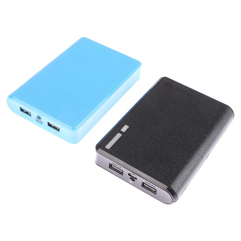 Держатель для 4 батарей 18650, Power Bank 5V с двойным USB, Корпус для батарей, Беспаечный набор мобильного питания, Корпус DIY, Зарядный кейс для хранения