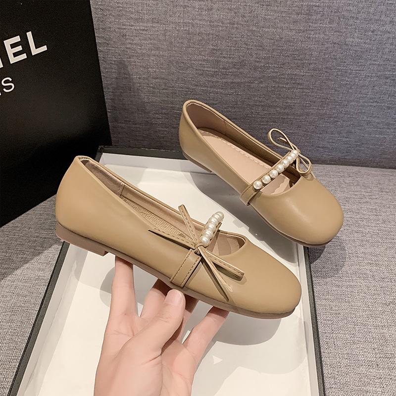Туфли Мэри Джейн на плоской подошве 2025 года, весна-лето, новые универсальные туфли с плоской подошвой, подходящие к юбке, одинарные туфли на все сезоны, туфли Doudou, супермягкие