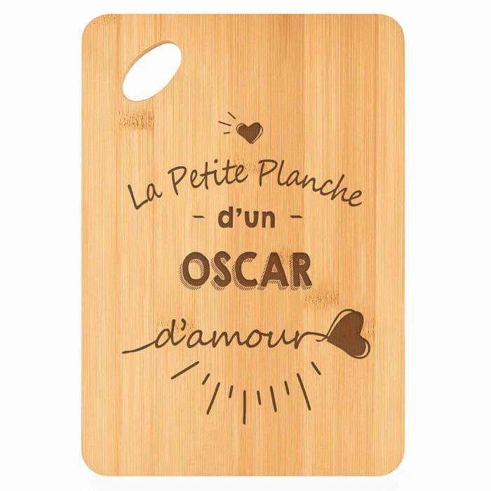 Planche à découper - PLANETEE - Oscar d'amour - Bambou - Gravée - 30x20 cm