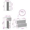 3 Piece Bathroom Cabinet System ARNHEM Reclaimed Wood