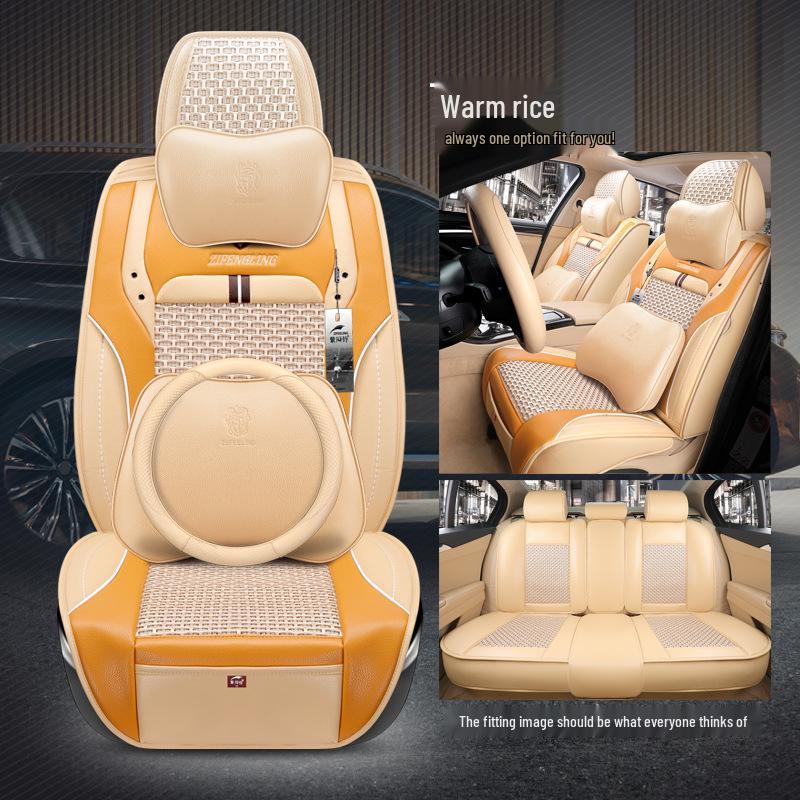 Четырехсезонная подушка на сиденье автомобиля из ледяного шелка для Emgrand Boyue Vision X3 X6 - мультяшный дизайн