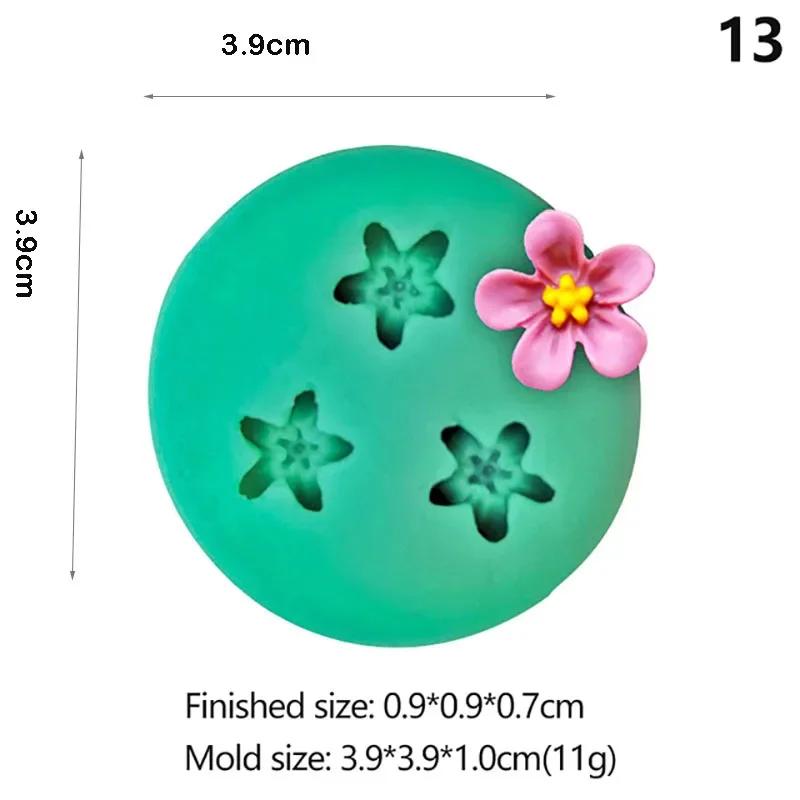 Mini Flowers Series Silicone Mold DIY Handmade Fondant Cake Baking Chocolate Sugar Cake Tool Resin Polymer Clay Making Mould