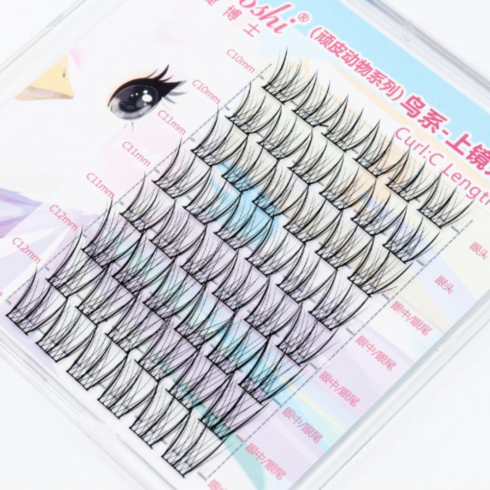 8 Rows Adhesive False Eyelashes Extension False Eyelash Clusters Grafting Lashes