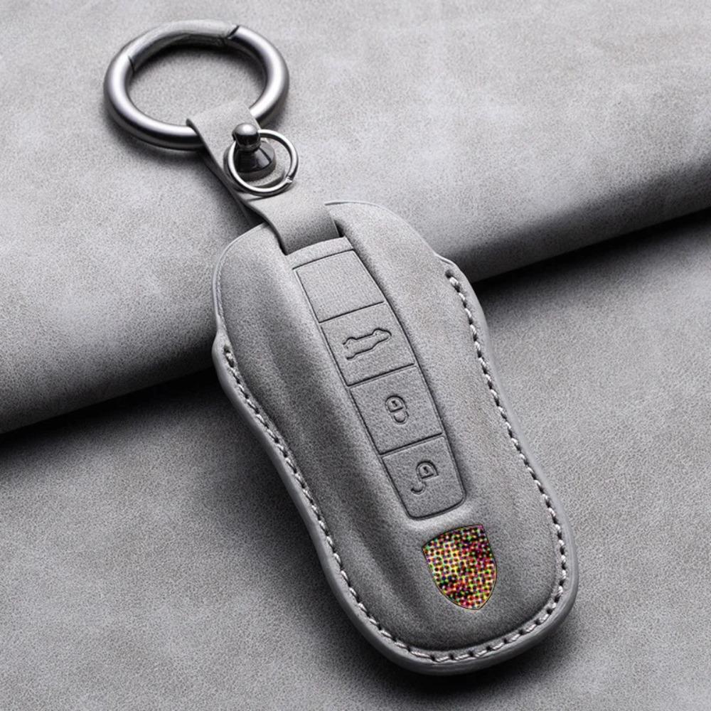 Кожаный Чехол-Крышка для Автомобильного Ключа Сумка-Ключница для Porsche Panamera Carman Macann Bobst Cayenne 911 981 991 970 996 Аксессуары для Брелока