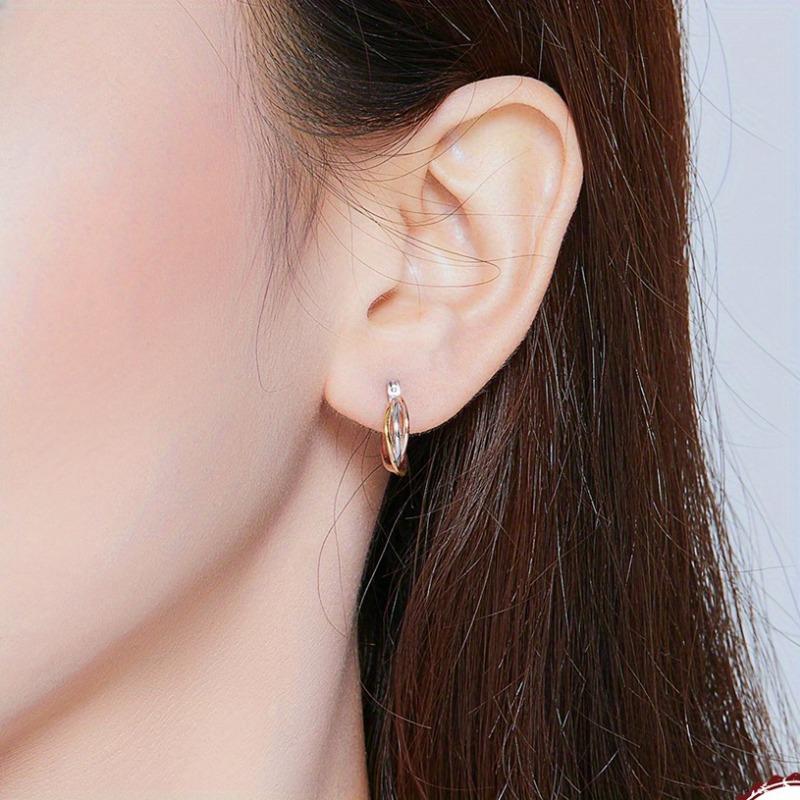 Серьги-кольца из стерлингового серебра 925 пробы - гипоаллергенный и элегантный женский подарок 1,9 г = 0,067 унций