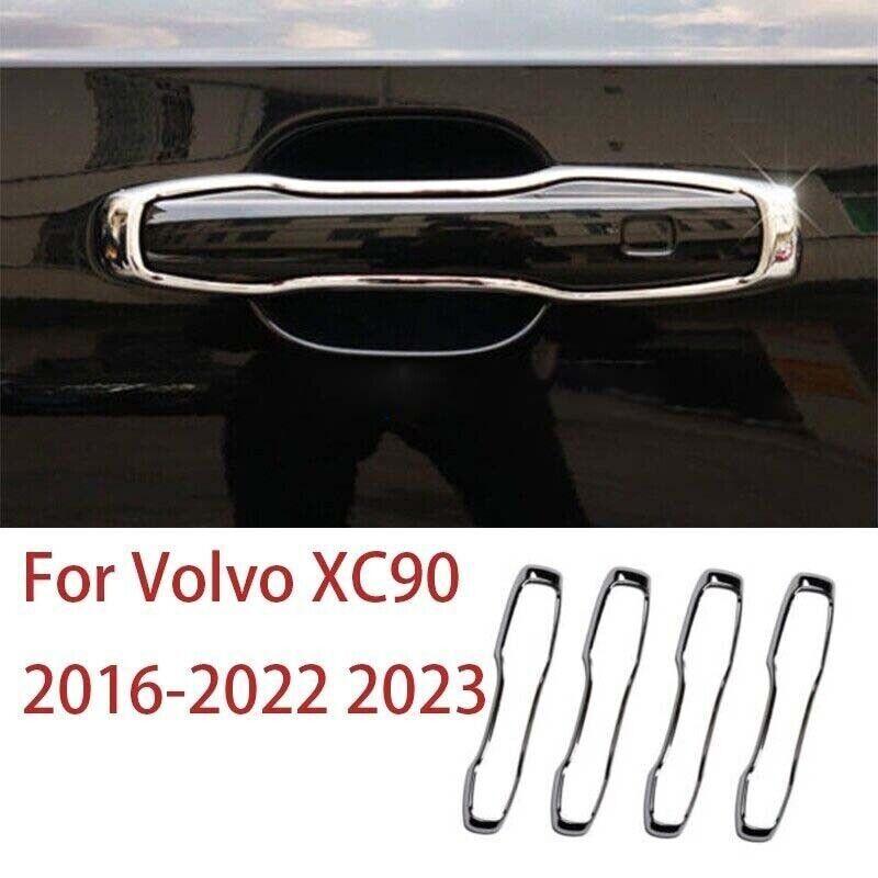 Для Volvo XC90 2016-2023 ABS Хромированная Накладка Рамка Ручки Двери Наружная Комплект Отделки 4 шт.