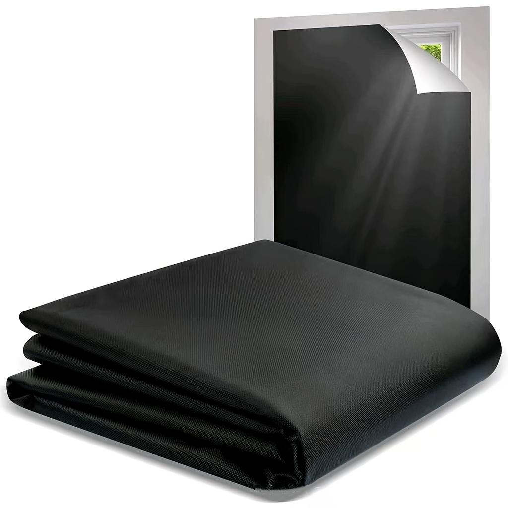 1 Pack 100% Blackout Curtain Fabric, thermal insulated, privacy-protective and fully light-blocking, easy to install and cut