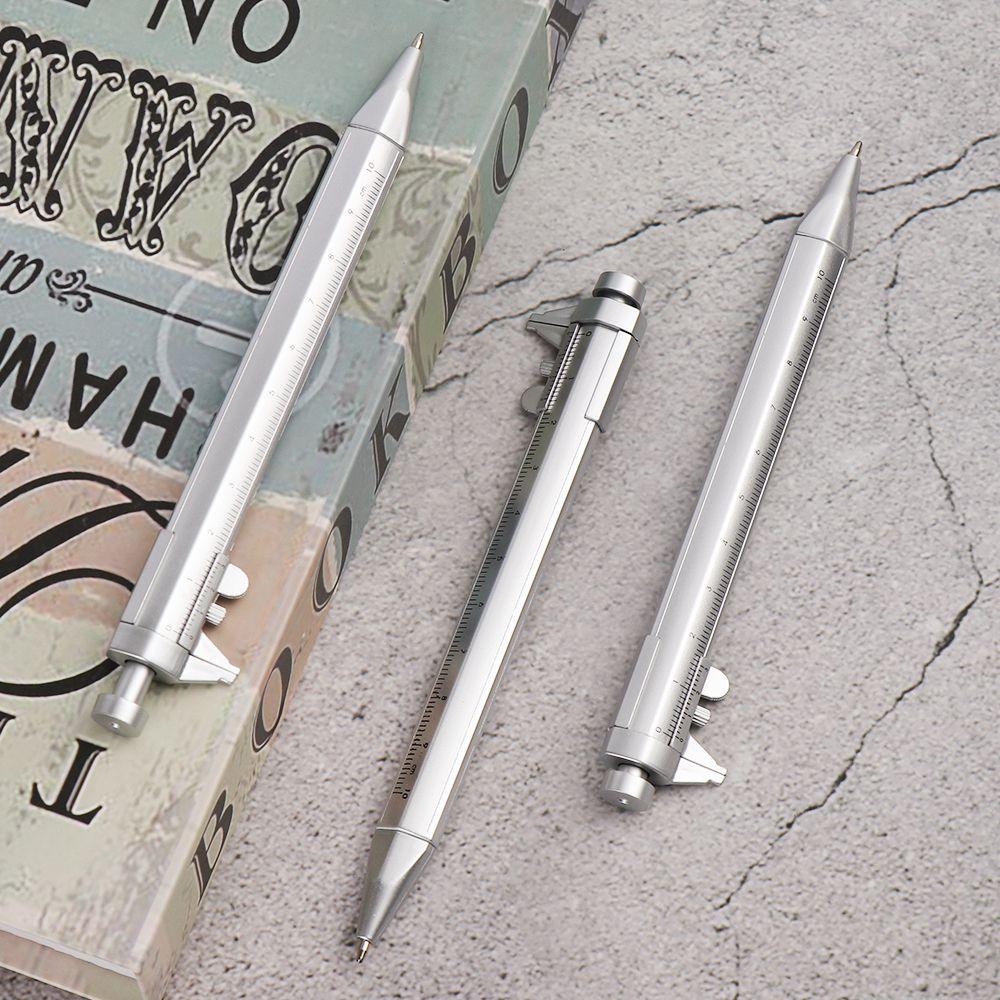 Instrument Measuring Unisex Multifunctional Write Tool Ballpoint Scale Ruler Vernier Calipers Pen