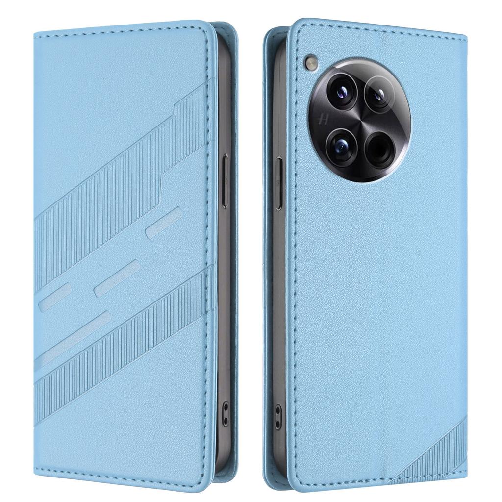 For OnePlus 12 5G Phone Cases Punk Style Imprinted Wallet Stand Leather Cover