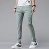 Мужские летние быстросохнущие эластичные повседневные брюки Ice Silk - дышащие, свободные, прямые спортивные брюки