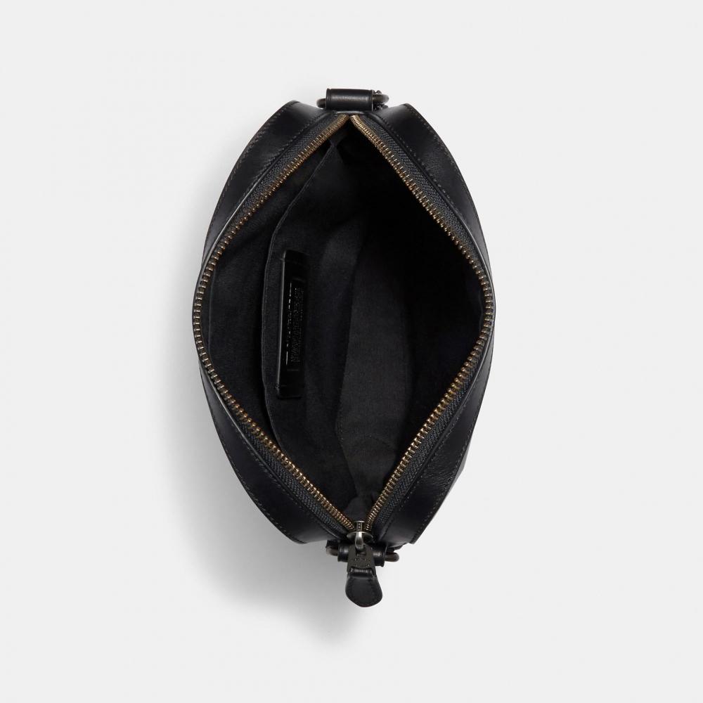 Coach Сумка Houston Flight Bag из фирменной кожи цвета оружейной стали черного цвета