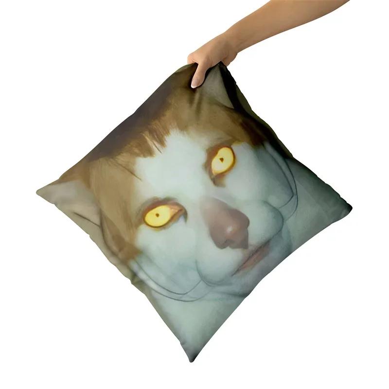 18'' x 18'' Monday Left Me Broken Cat Mr. Peebles Square Throw Pillow Cushion Covers Cases Pillowcases 45cm x 45cm