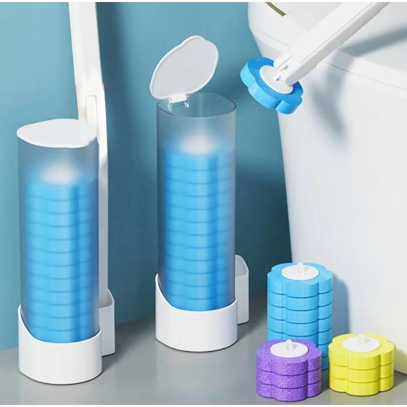 Disposable Toilet Brush Set Long-Handled Cleaning Tool with Sterile Replacement Heads Toilet Cleaner Set for Home And Hotel