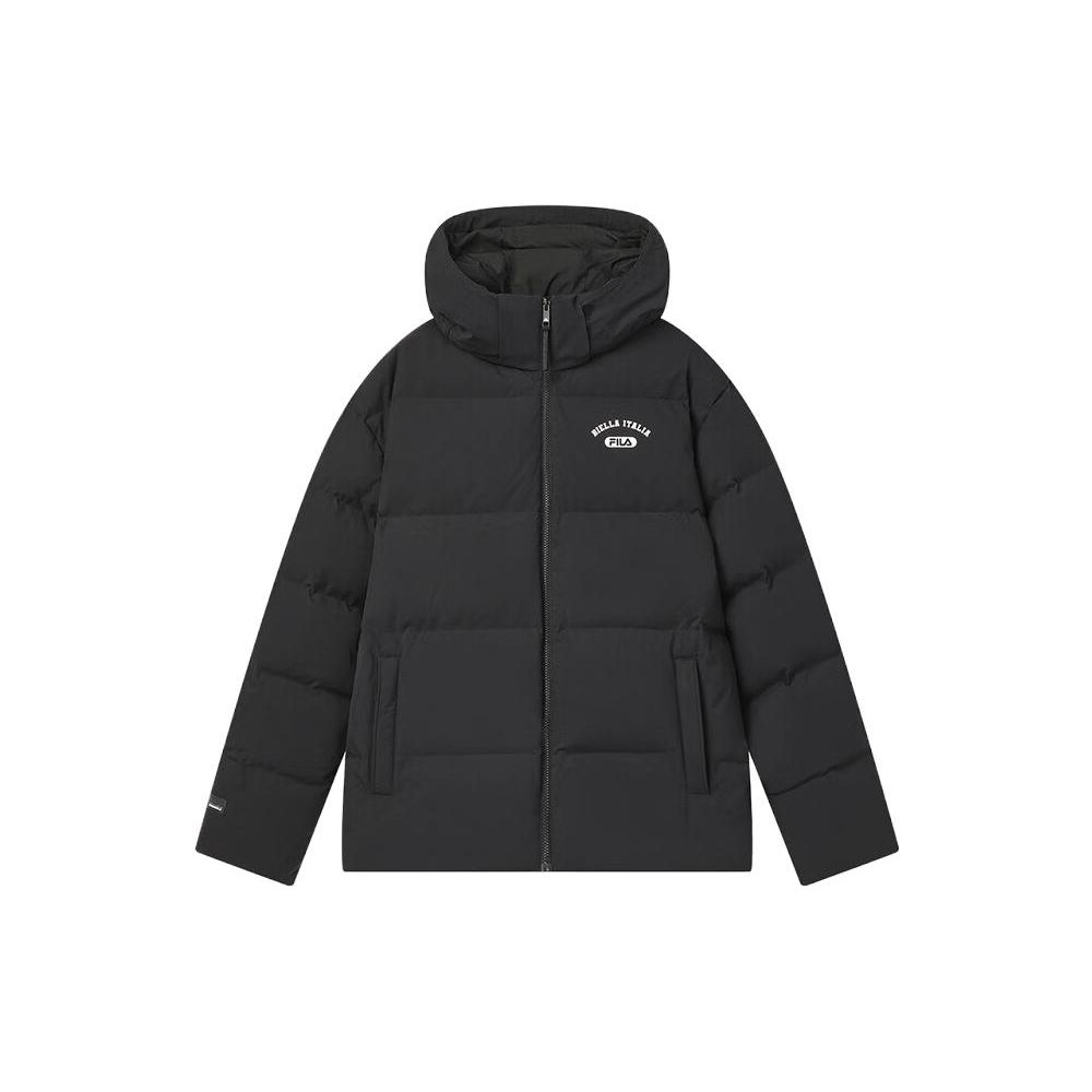Fila Куртка-худи на молнии с буквенным принтом, унисекс, черная F11U349901FBK