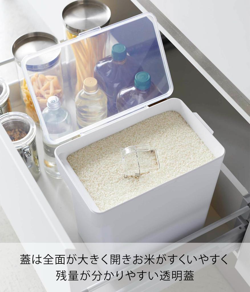 Yamazaki Герметичная бутылка для риса Jitsugyo 10 кг с мерным стаканом White Tower Moisture 5423 Прибл.. W30.7XD19.7XH31.2см Антиокислительный