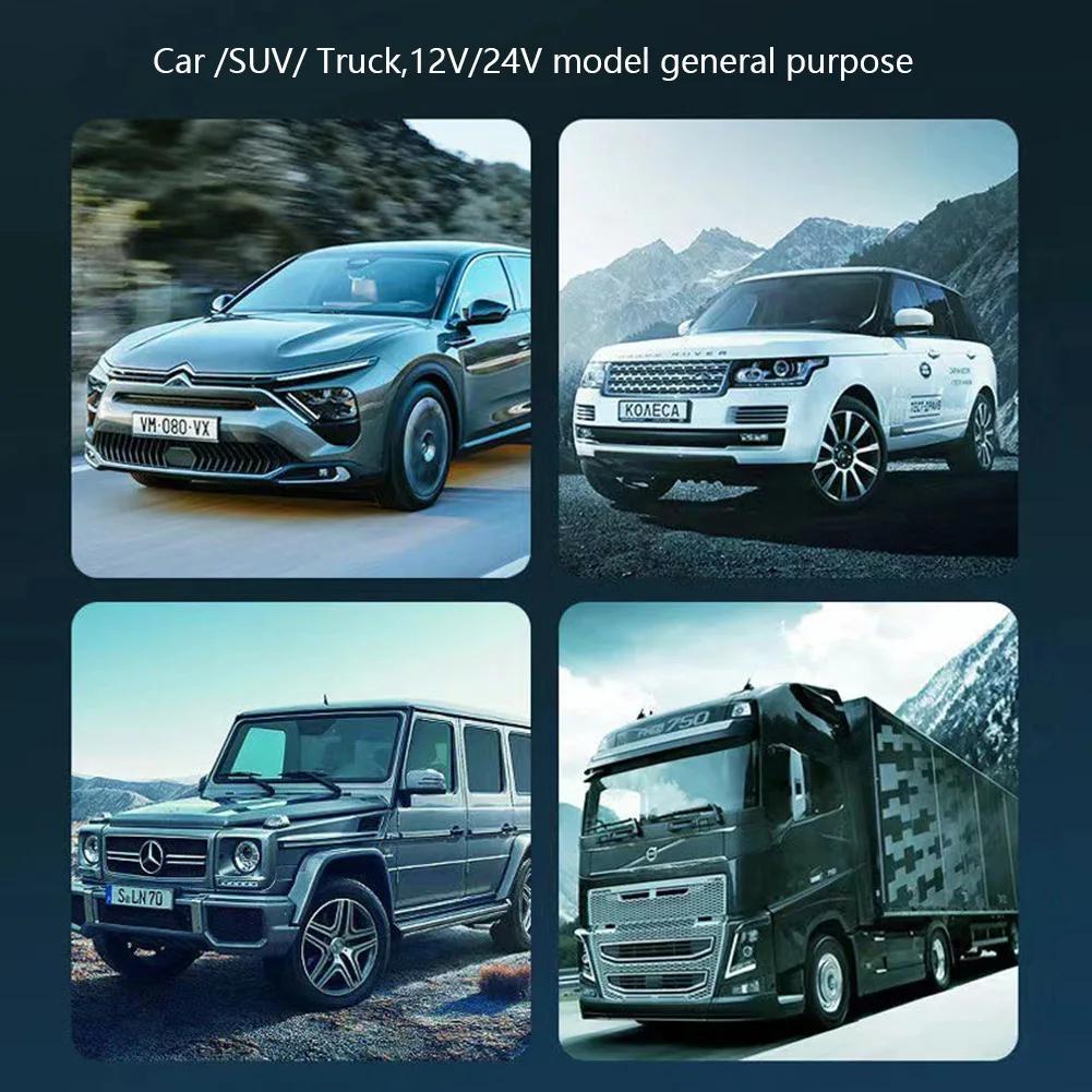 250W Car Charger QC3.0 PD Fast Charging with LED Display, 5-Port USB Car Adapter Compatible with iPhone & Android