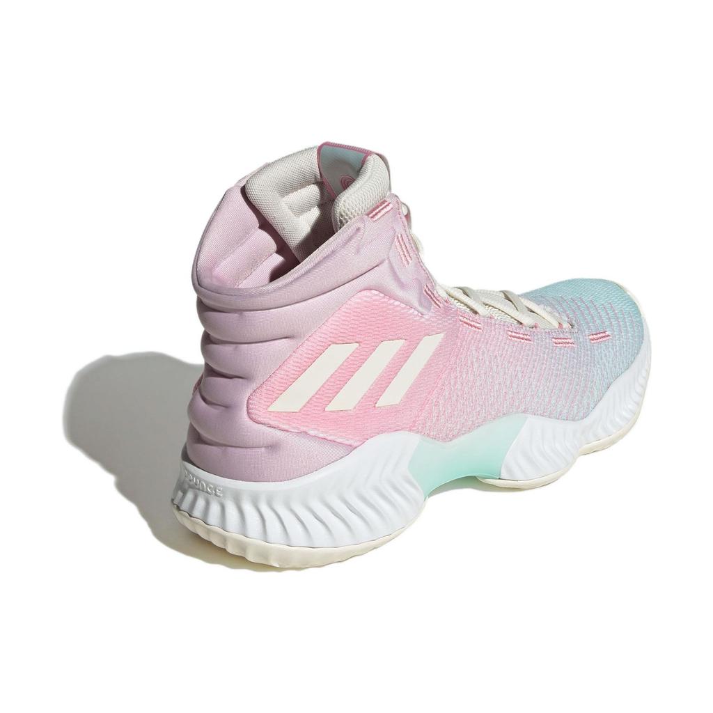 Adidas Pro Bounce Mid 2018 Pink Blue Unisex Sneakers White IG4496
