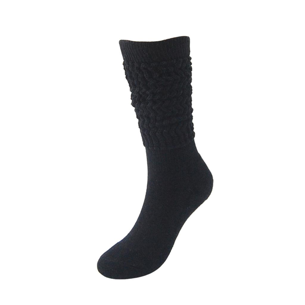 Women's Solid Color Thickened Loose Slouchy Socks Fashion Long Stacked Socks