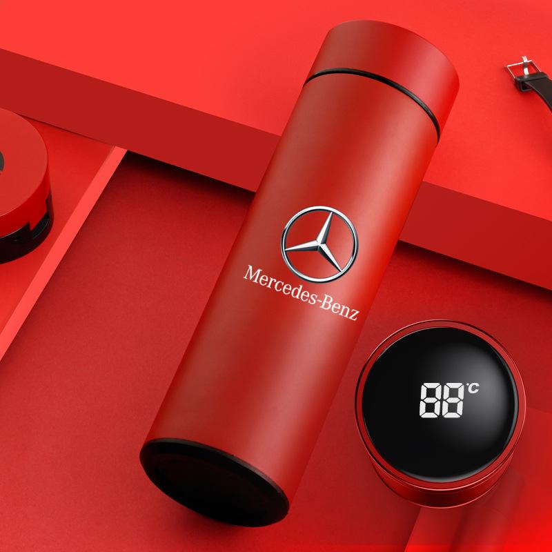 VCJ1 Stainless Steel thermos cup smart display vacuum Water Cup For Mercedes Benz S320 W164 W203 W204 W168 C180 E320 A200 CLA CLK CLS