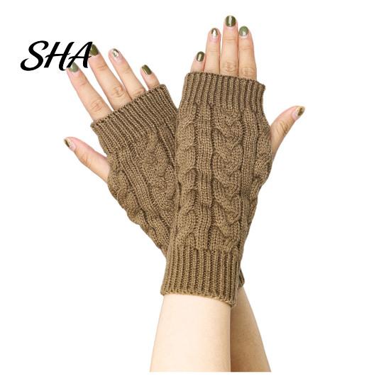 Stylish Fall Layering Sleeves Women Ribbed Wrist Arm Warmers, Stretchy Cable Knitted Fingerless Gloves, Versatile Covers for Driving Soft Warm Mitten,