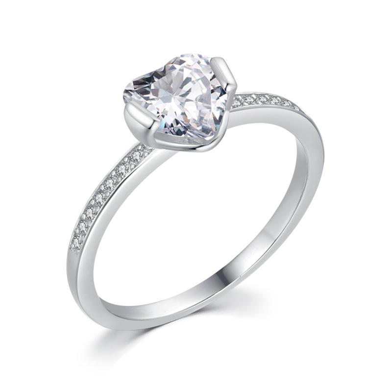 Tancise Classic стерлингового серебра 925 пробы кольцо с цирконом женские ювелирные изделия свадебное обещание вечерние подарок