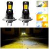Car LED Headlights Direct Plug-In Integrated H7 White Yellow Strobe Fog Lights Motorcycle Equipment Accessories