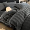 Winter Fall Thick Double-Sided A-Class High-Density Bubble Rabbit Flannel 4-Piece Bedding Set Warm Sheet Bedspread